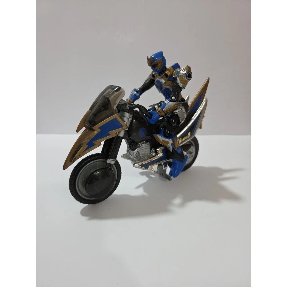 Power Rangers Ninja Storm Blue Ranger Thunder Hurricanger Motorcycle Bandai 2002